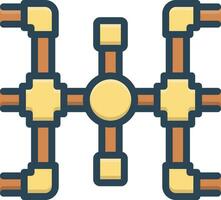 color icon for pipeline vector
