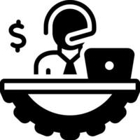 solid icon for consultants vector