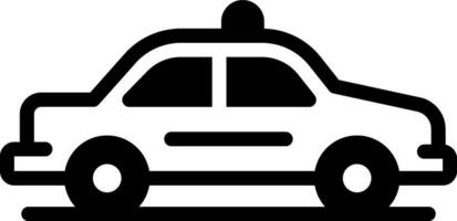 sólido icono para Taxi vector