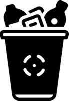 solid icon for waste vector