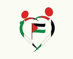 Palestina cinta bandera emblema resumen símbolo vector ilustración diseño