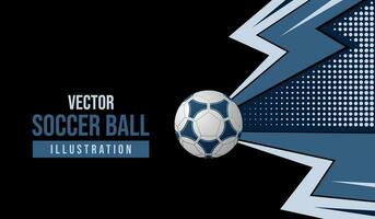 Soccer ball design illustration, soccer design template, soccer background vector