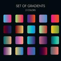 Set of colorful gradients. UI gradients collection. gradient color background. Modern screen vector design for mobile app. Soft color gradients.