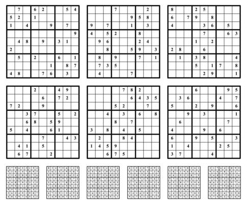 jogo sudoku com solução 15582378 Vetor no Vecteezy