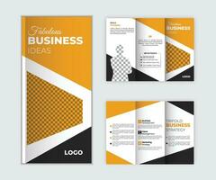 Corporate tri fold brochure template Creative business trifold brochure template Trifold brochure template. vector