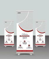 Business promotion Roll up banner,Modern x-banner and flag-banner advertising,Business Roll Up Set,Modern Exhibition roll-up design,Business Roll up banner vertical template design. vector