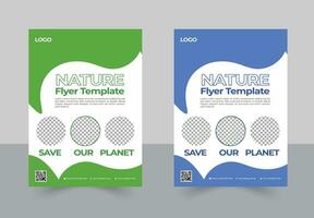 Nature flyer design vector