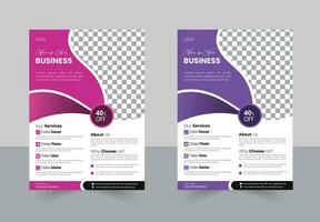 Corporate Business Flyer design vector template in A4, Business Presentation ,business promotion web banner template design, Business marketing flyer.