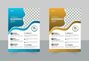 Corporate Business Flyer design vector template in A4, Business Presentation ,business promotion web banner template design, Business marketing flyer.