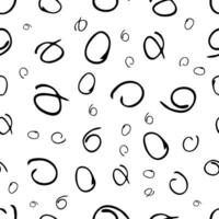 Seamless pattern with sketch round squiggle vector