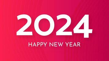 2024 Happy New Year on colorful background vector