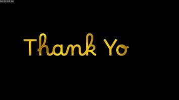 Thank you text animation suitable for opening social media videos, vlog content, messages video