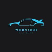 Sports car logo icon. Motor vehicle silhouette emblems. Auto garage dealership brand identity design elements. Vector illustrations.