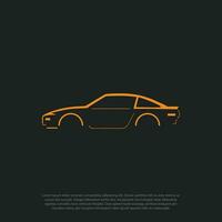 Sports car logo icon. Motor vehicle silhouette emblems. Auto garage dealership brand identity design elements. Vector illustrations.