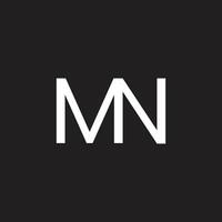 MN, mn letters monogram logo design vector