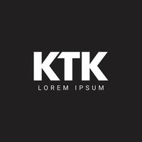 ktk, tk, kt letters monogram logo design vector