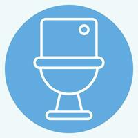 Icon Toilet. related to Cleaning symbol. blue eyes style. simple design editable. simple illustration vector