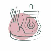 Icon Turkish Tea. related to Turkey symbol. Color Spot Style. simple design editable. simple illustration vector