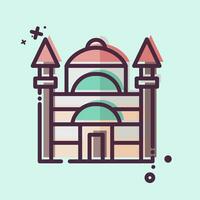 Icon Blue Mosque. related to Turkey symbol. MBE style. simple design editable. simple illustration vector