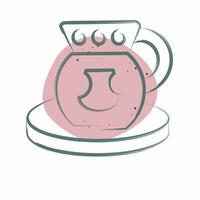 Icon Ayran. related to Turkey symbol. Color Spot Style. simple design editable. simple illustration vector