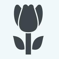 Icon Tulip. related to Turkey symbol. glyph style. simple design editable. simple illustration vector