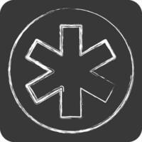 Icon Emergency. related to World Cancer symbol. chalk Style. simple design editable. simple illustration vector