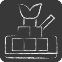 Icon Turkish Delight. related to Turkey symbol. chalk Style. simple design editable. simple illustration vector