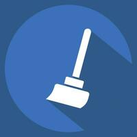 Icon Broom. related to Cleaning symbol. long shadow style. simple design editable. simple illustration vector