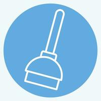 Icon Plunger. related to Cleaning symbol. blue eyes style. simple design editable. simple illustration vector