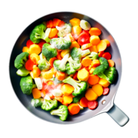 Frozen Vegetables Mix Generative Ai png