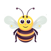 mignonne dessin animé insecte abeille génératif ai png