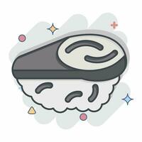 Icon Madai. related to Sushi symbol. comic style. simple design editable. simple illustration vector