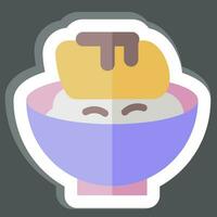 Sticker Unagi. related to Sushi symbol. simple design editable. simple illustration vector