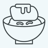 Icon Unagi. related to Sushi symbol. line style. simple design editable. simple illustration vector