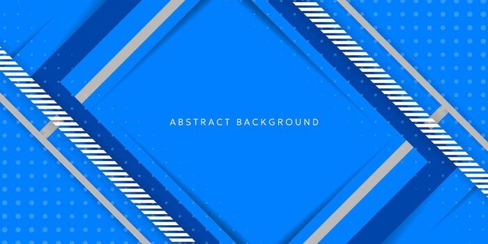 Vibrant blue abstract art with dynamic lines and dots pattern vector
