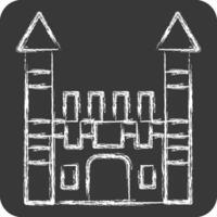 Icon Toplapi Palace. related to Turkey symbol. chalk Style. simple design editable. simple illustration vector