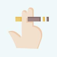 Icon Smoke. related to World Cancer symbol. flat style. simple design editable. simple illustration vector