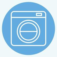 Icon Washing Machine. related to Cleaning symbol. blue eyes style. simple design editable. simple illustration vector