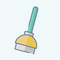 Icon Plunger. related to Cleaning symbol. doodle style. simple design editable. simple illustration vector