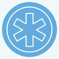 Icon Emergency. related to World Cancer symbol. blue eyes style. simple design editable. simple illustration vector