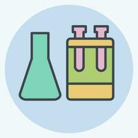 Icon Laboratory. related to World Cancer symbol. color mate style. simple design editable. simple illustration vector