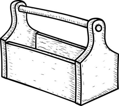 Empty toolbox on white background vector