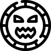 esta icono o logo es encontró acerca de hallowen festival o otro dónde eso explica el elementos relacionado a Víspera de Todos los Santos tal como propiedad etc y lata ser usado para web, solicitud y logo diseño vector