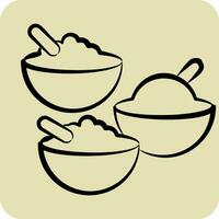 Icon Turkish Spices. related to Turkey symbol. hand drawn style. simple design editable. simple illustration vector