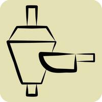 Icon Doner Kebab. related to Turkey symbol. hand drawn style. simple design editable. simple illustration vector