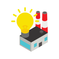 Electric power icon AI generative png