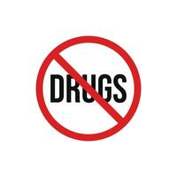 No drugs icon sign symbol isolated on white background vector