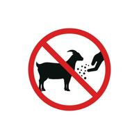 Do not feed the goat icon sign symbol isolated on white background vector