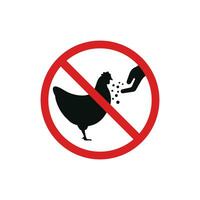 Do not feed the chicken icon sign symbol isolated on white background vector