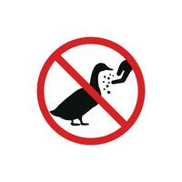 Do not feed the duck icon sign symbol isolated on white background vector